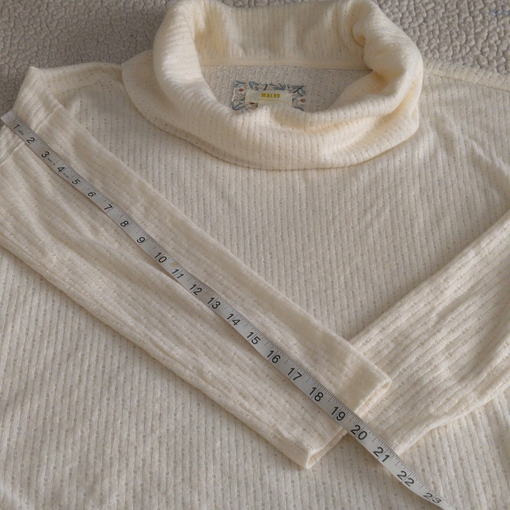 Maeve By Anthropologie Medium Addie Ruffled Hacci Pullover Sweater - Picture 9 of 17